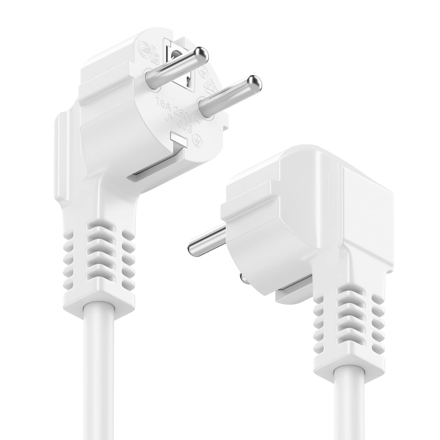 deleyCON 1,5m Listwa Zasilająca 6-Gniazd z USB, 6x Gniazdo z Bolcem Ochronnym, 2x USB-A Port ładowania np. do Telefonu & Tabletu, Ochrona Przeciwprzepięciowa, Wyłącznik ON/OFF, Biała