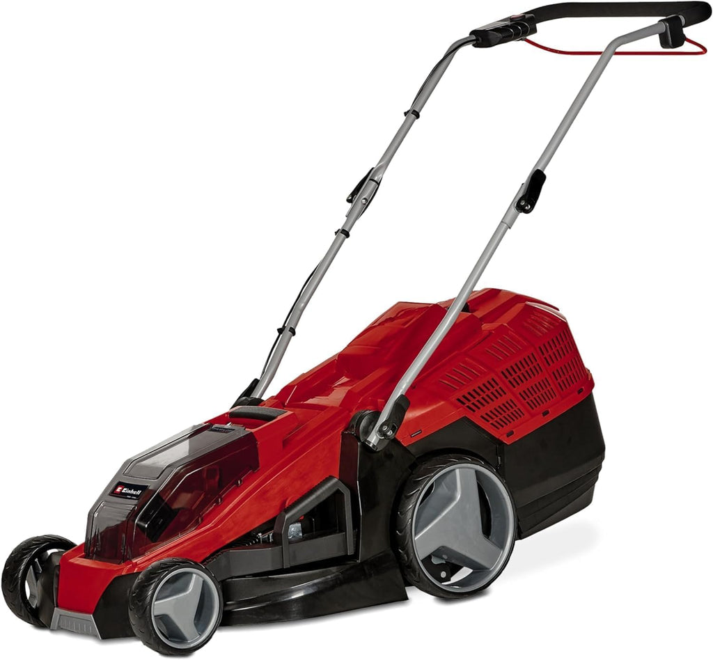 Einhell Akku-Rasenmäher GE-cm 36/43 Li M-Solo Power X-Change (36 V, 43 cm Schnittbreite, bis 600 m², Brushless, Mulchfunktion, 63L Fangkorb, 25-75 mm Schnitthöhe, ohne Akku)