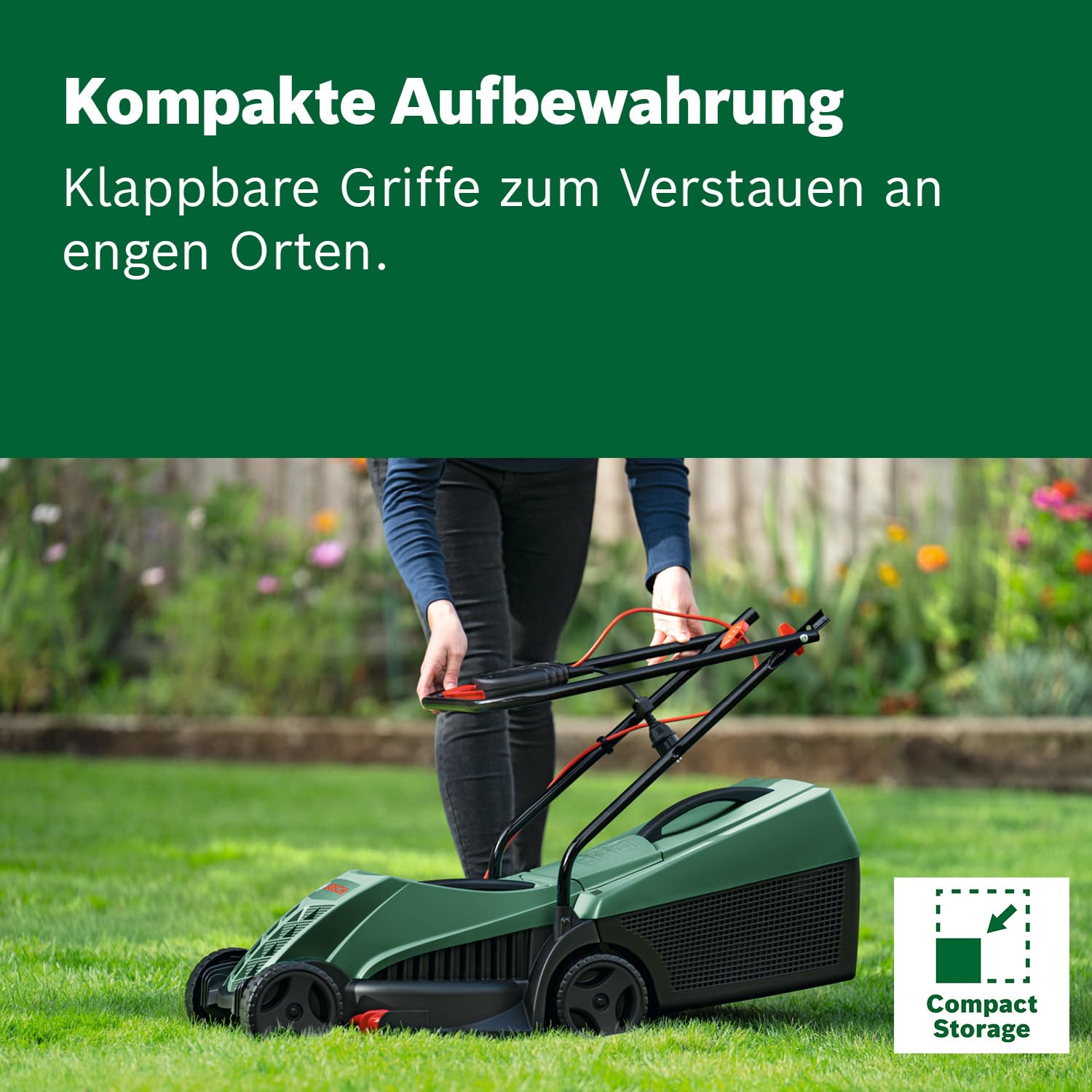 Bosch kabelgebundener Rasenmäher EasyRotak 32-235 (1200-W-Motor, Schnittbreite: 32 cm, 31-Liter-Grasfangkorb, optimal für kleinere Gärten)