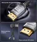 Sniokco 10K 8K 4K Kabel HDMI 2.1 48Gbps 2M Certyfikowany Ultra Wysokiej Prędkości Kabel HDMI® 0.01ms 4K 240Hz 165Hz 120Hz 8K 60Hz eARC Netflix HDCP 2.3 2.2 HDR10+ TV Monitor Projektor Roku X-box