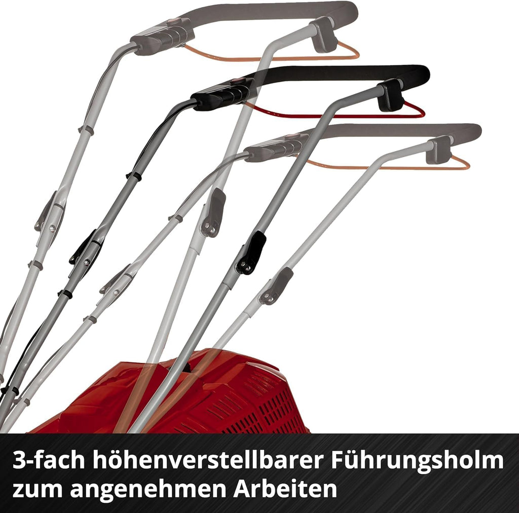 Einhell Akku-Rasenmäher GE-cm 36/43 Li M-Solo Power X-Change (36 V, 43 cm Schnittbreite, bis 600 m², Brushless, Mulchfunktion, 63L Fangkorb, 25-75 mm Schnitthöhe, ohne Akku)