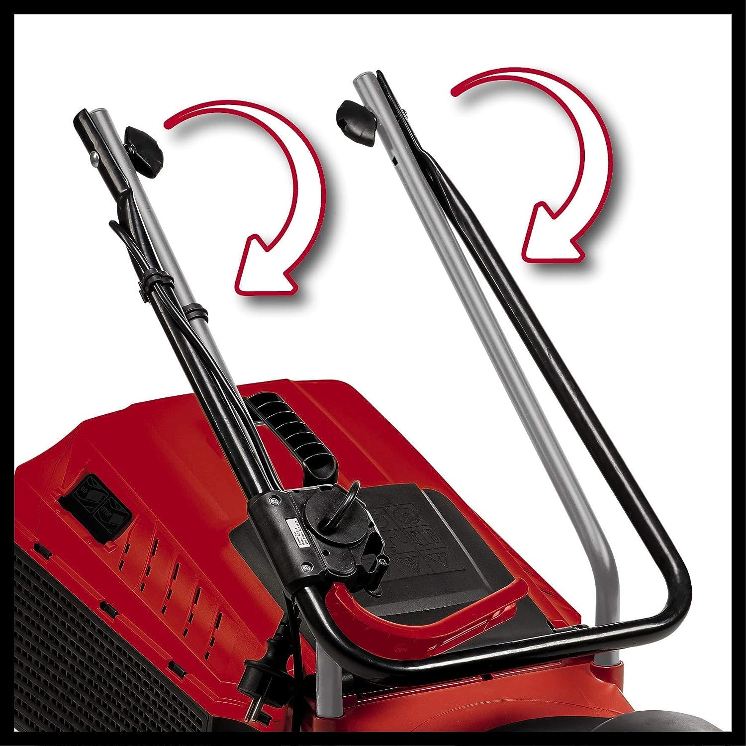 Einhell Elektro-Rasenmäher GC-EM 1032 (1.000 W, empfohlen für Rasenflächen bis 300 m², 3-stufige Einzelrad-Schnitthöhenverstellung, klappbarer Führungsholm, 30 l-Grasfangbox)